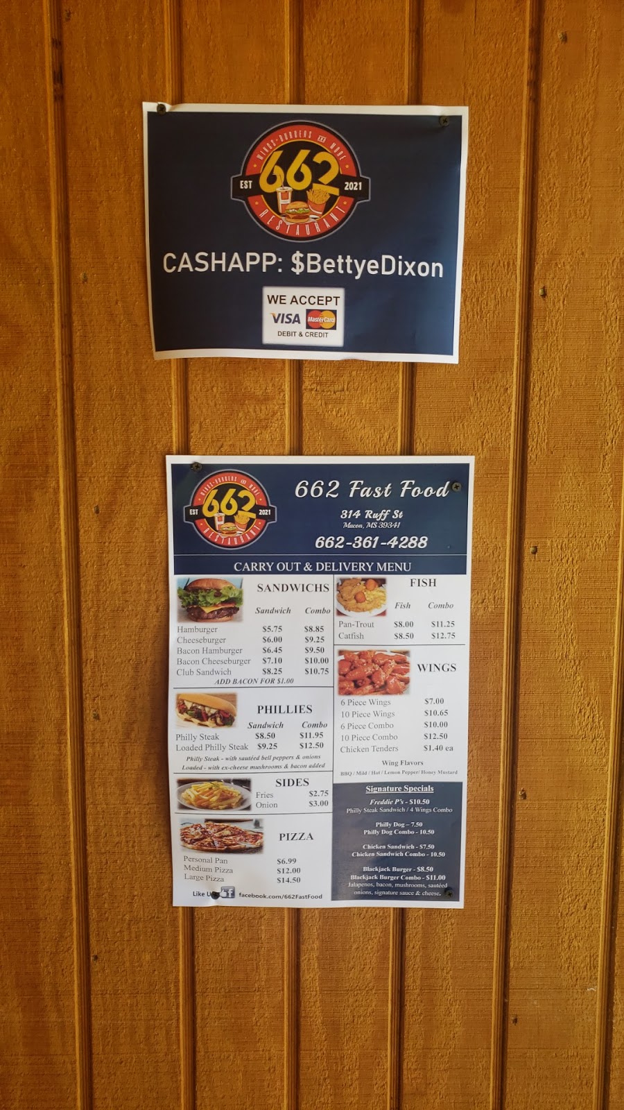 662 Fast Food | restaurant | 341 Ruff St, Macon, MS 39341, USA | 6623614288 OR +1 662-361-4288