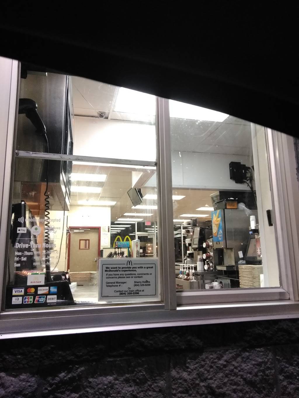 McDonalds | cafe | 1101 Boulevard, Colonial Heights, VA 23834, USA | 8045268268 OR +1 804-526-8268