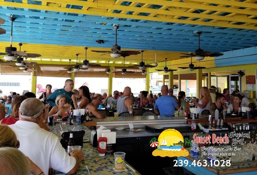 Sunset Beach Tropical Grill and The Playmore Tiki Bar | restaurant | 1028 Estero Blvd, Fort Myers Beach, FL 33931, USA | 2394631028 OR +1 239-463-1028