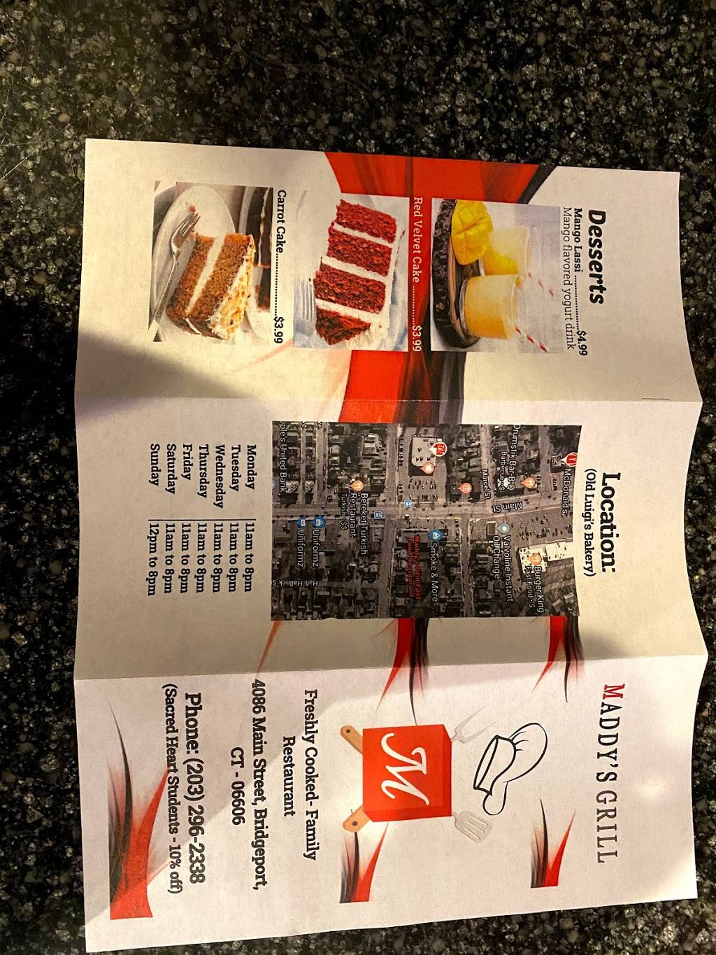 Maddys Grill | restaurant | 4086 Main St, Bridgeport, CT 06606, USA | 2032962338 OR +1 203-296-2338