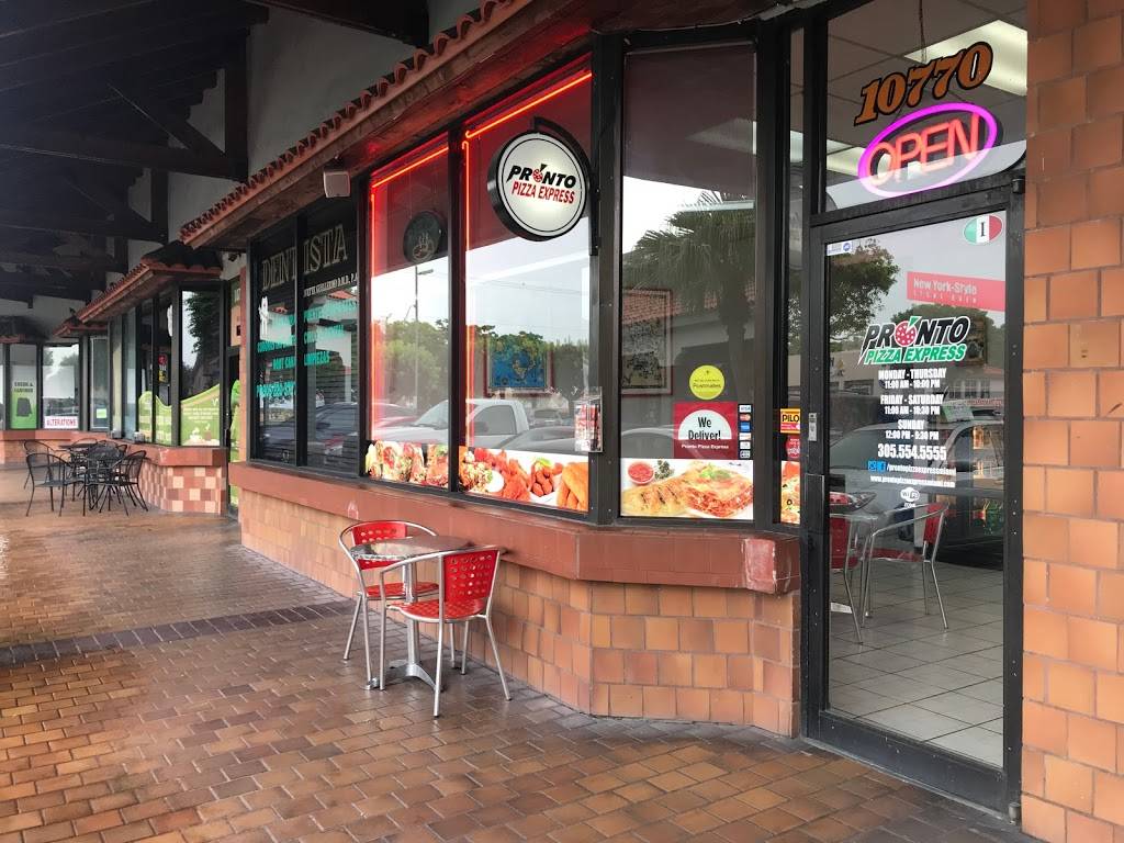 PRONTO PIZZA EXPRESS ( CORAL WAY ) | restaurant | 10770 Coral Way, Miami, FL 33165, USA | 3055545555 OR +1 305-554-5555