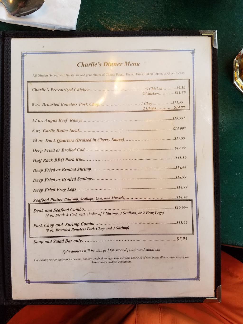 Charlies Fine Food & Spirits | restaurant | 10949 County Hwy S, Hayward, WI 54843, USA | 7154623999 OR +1 715-462-3999