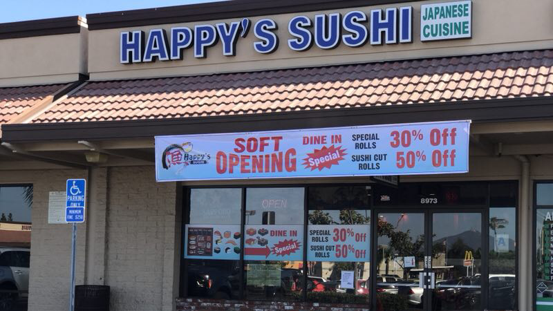 Happy Sushi | restaurant | 8973 Mira Mesa Blvd, San Diego, CA 92126, USA | 8585363178 OR +1 858-536-3178