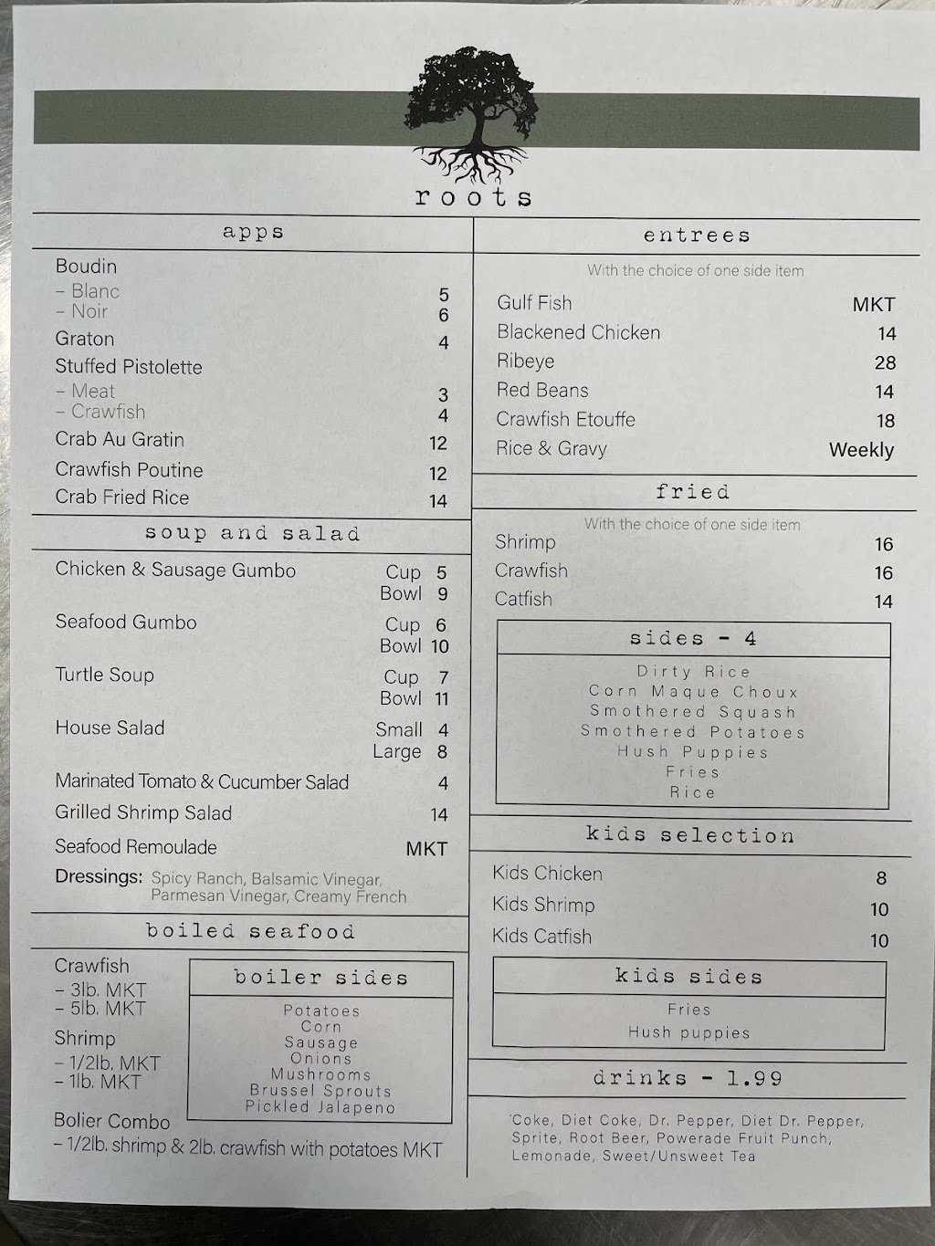 Roots Restaurant | restaurant | 329 Dulles Dr, Lafayette, LA 70506, USA | 3375340080 OR +1 337-534-0080