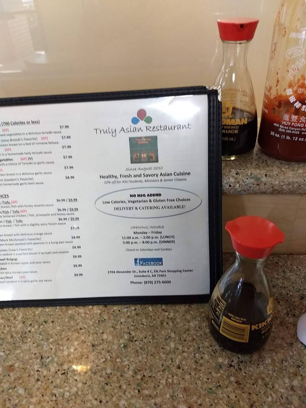 Truly Asian Wijaya LLC | restaurant | 2704 Alexander Dr # C, Jonesboro, AR 72401, USA | 8702756000 OR +1 870-275-6000