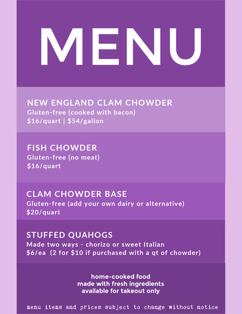 Chef Sigmund’s Chowder Co., Inc | restaurant | 40 Industry Rd, Marstons Mills, MA 02648, USA | 7743618381 OR +1 774-361-8381