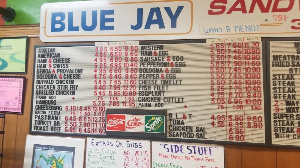 Blue Jay Sandwich Shoppe | restaurant | 423 Sprague St, Dedham, MA 02026, USA | 7813267527 OR +1 781-326-7527