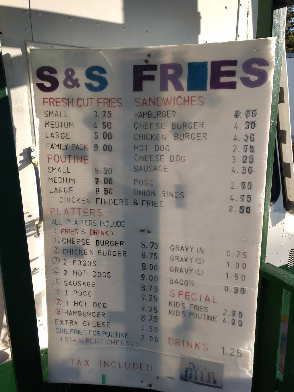 S&S Fries | restaurant | 2283-2421 Greenbank Rd, Nepean, ON K2J 2B2, Canada | 6137968828 OR +1 613-796-8828