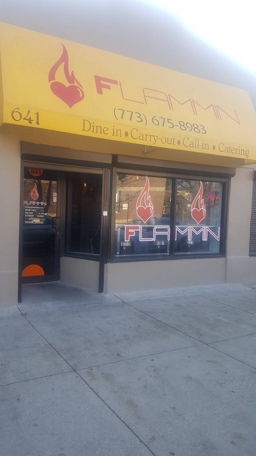 Flammin Restaurant & Co | restaurant | 641 E 75th St, Chicago, IL 60619, USA | 7736758983 OR +1 773-675-8983