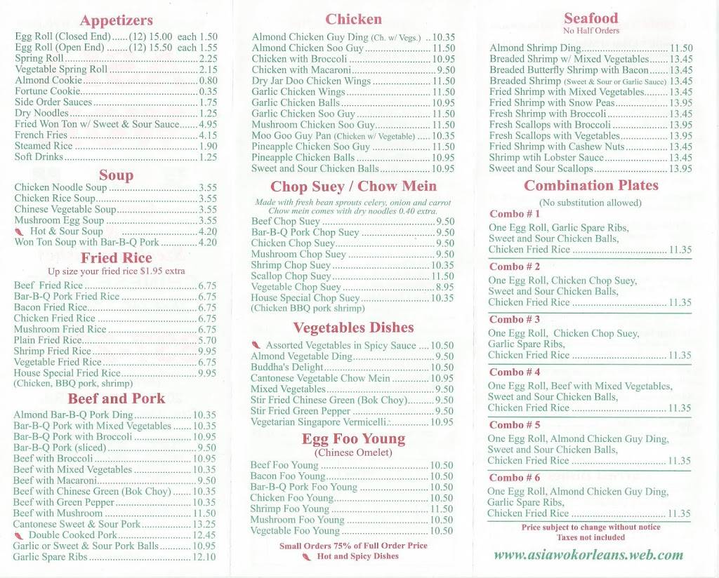 Asia Wok Chinese Food Take-Out | meal takeaway | 2026 Tenth Line Rd, Orléans, ON K4A 4X4, Canada | 6138372233 OR +1 613-837-2233