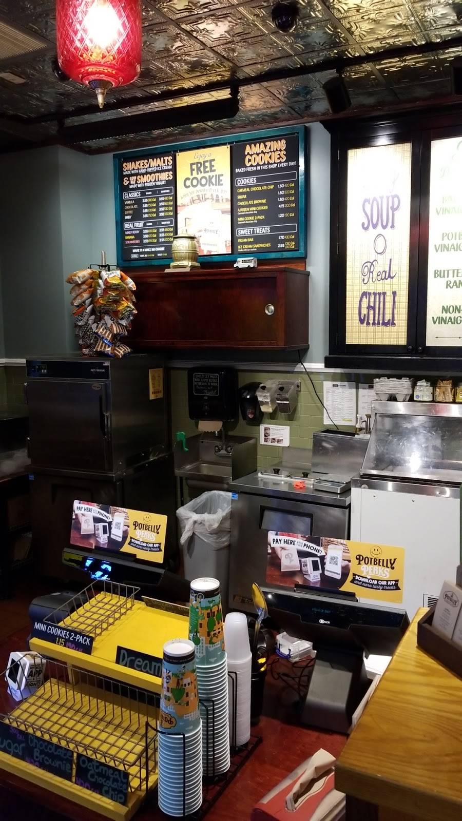 Potbelly Sandwich Shop | restaurant | 303 16th St Mall Suite 180, Denver, CO 80202, USA | 3035869360 OR +1 303-586-9360