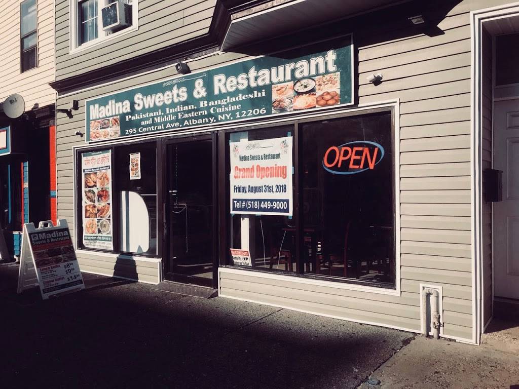Madina Sweets And Restaurant | restaurant | 295 Central Ave, Albany, NY 12206, USA | 5184499000 OR +1 518-449-9000