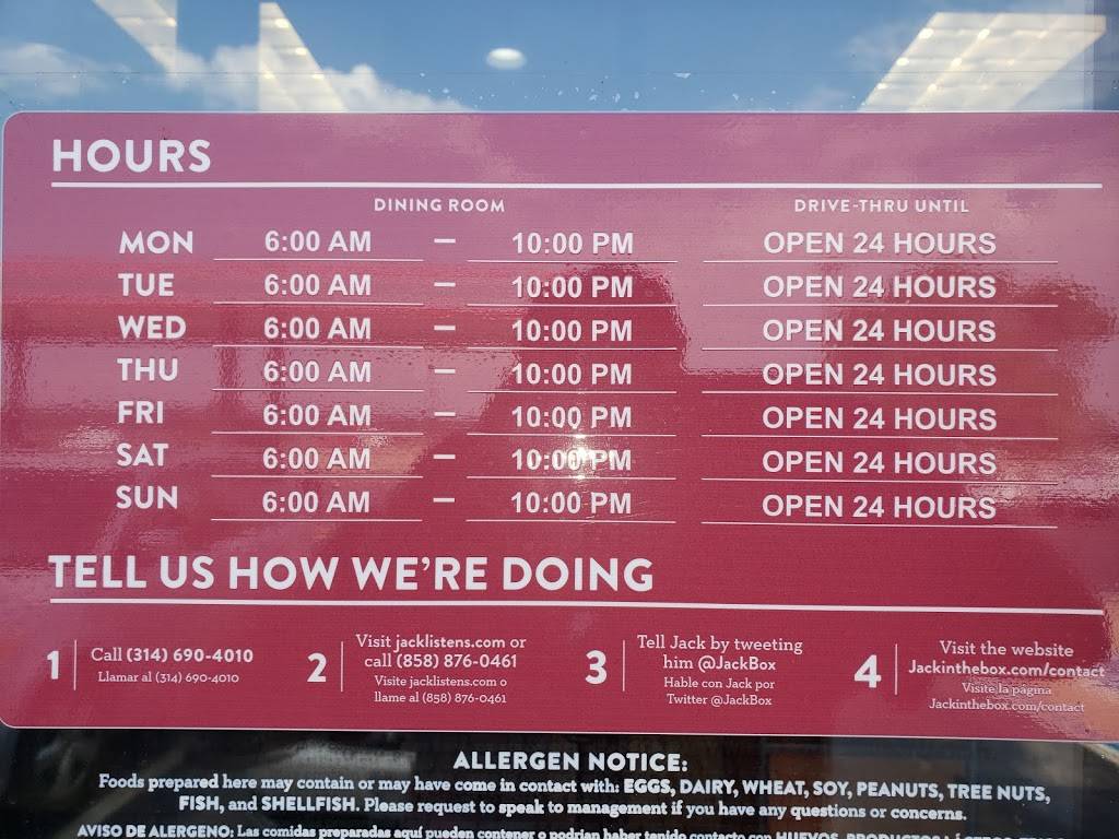 Jack in the Box | restaurant | 986 S Hwy Dr, Fenton, MO 63026, USA | 6363264084 OR +1 636-326-4084