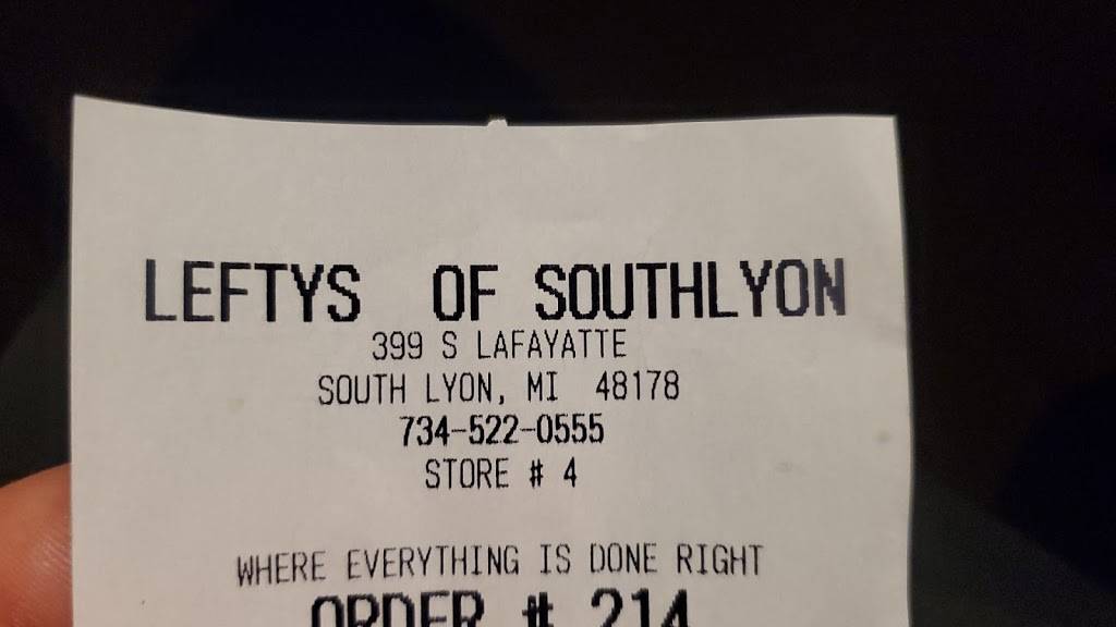 Leftys Cheesesteak South Lyon | restaurant | 399 S Lafayette St, South Lyon, MI 48178, USA | 2485737370 OR +1 248-573-7370