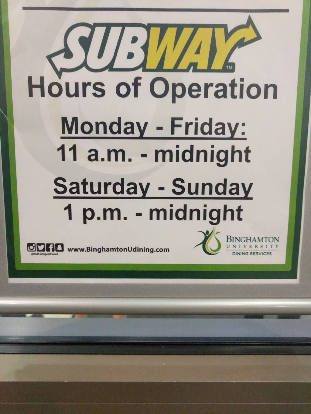 Subway | restaurant | 4400 Vestal Pkwy E, Vestal, NY 13850, USA | 6077772920 OR +1 607-777-2920