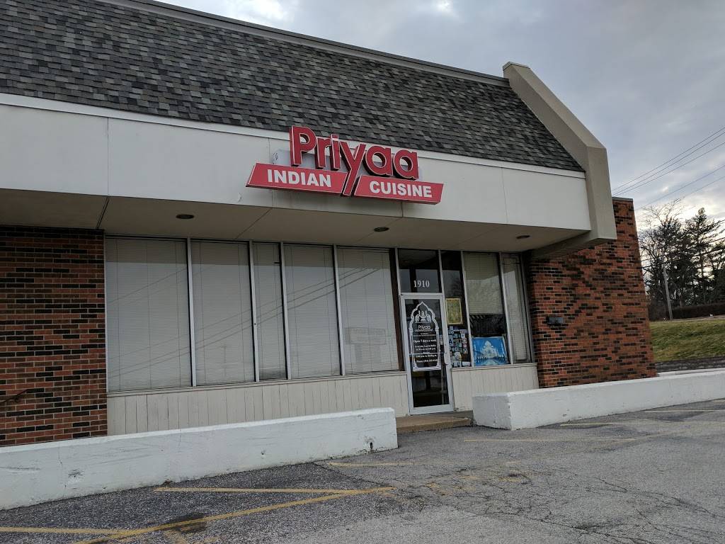 Priyaa Indian Cuisine | restaurant | 1910 McKelvey Rd, Maryland Heights, MO 63043, USA | 3145426148 OR +1 314-542-6148