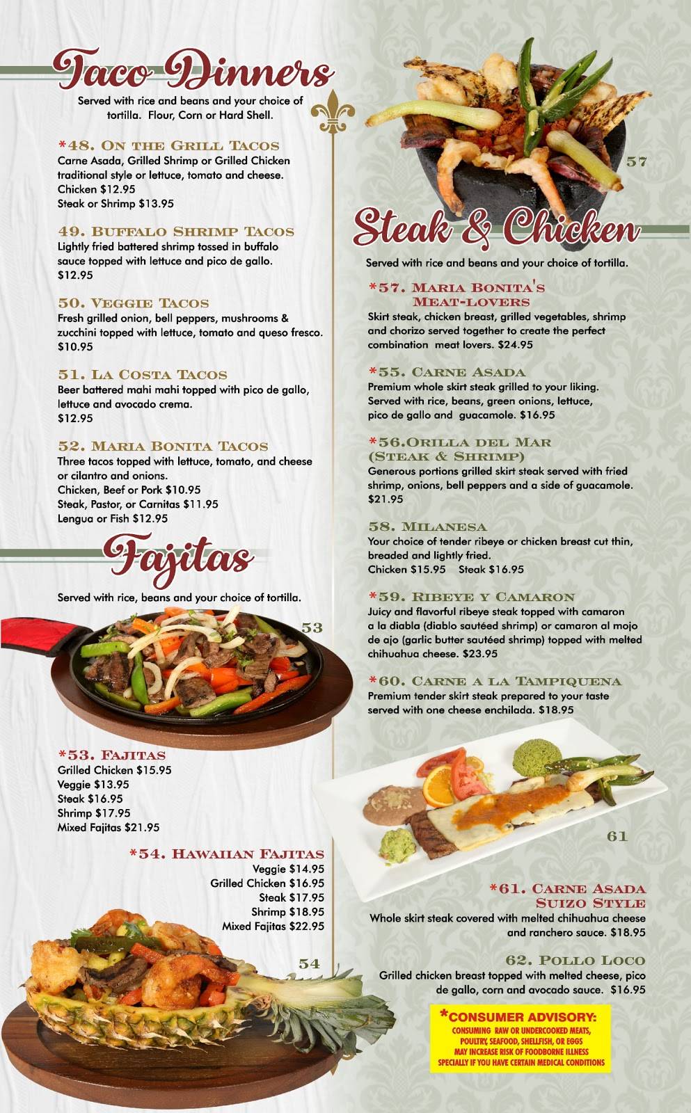 Mi Maria Bonita | restaurant | 216 S Broad St, Griffith, IN 46319, USA | 2195138407 OR +1 219-513-8407