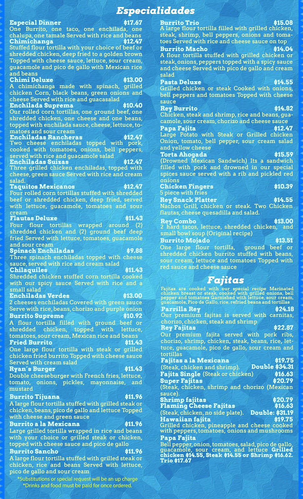 Rey Cantina | restaurant | 55545 US-231, Oneonta, AL 35121, USA | 2564958304 OR +1 256-495-8304