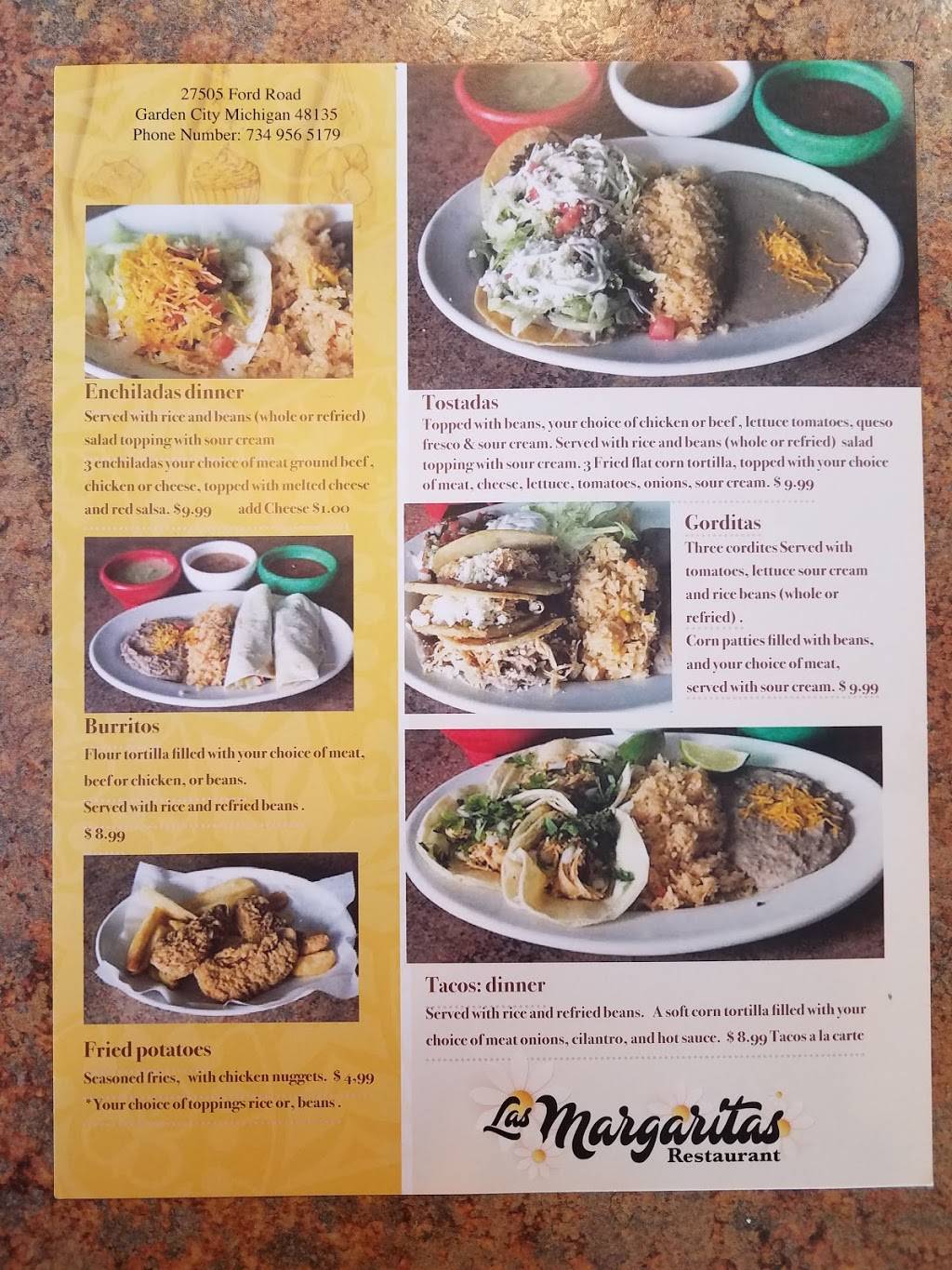 Las Margaritas Mexican Restaurant | restaurant | 27505 Ford Rd, Garden City, MI 48135, USA | 7345626237 OR +1 734-562-6237