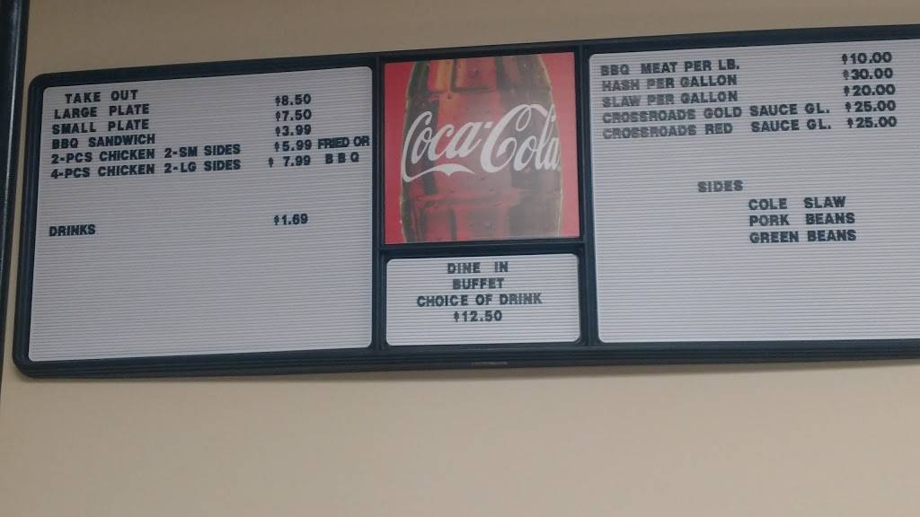 Cross Roads Bbq | restaurant | 179-201 County Rd S-18-175, St George, SC 29477, USA | 8435180282 OR +1 843-518-0282