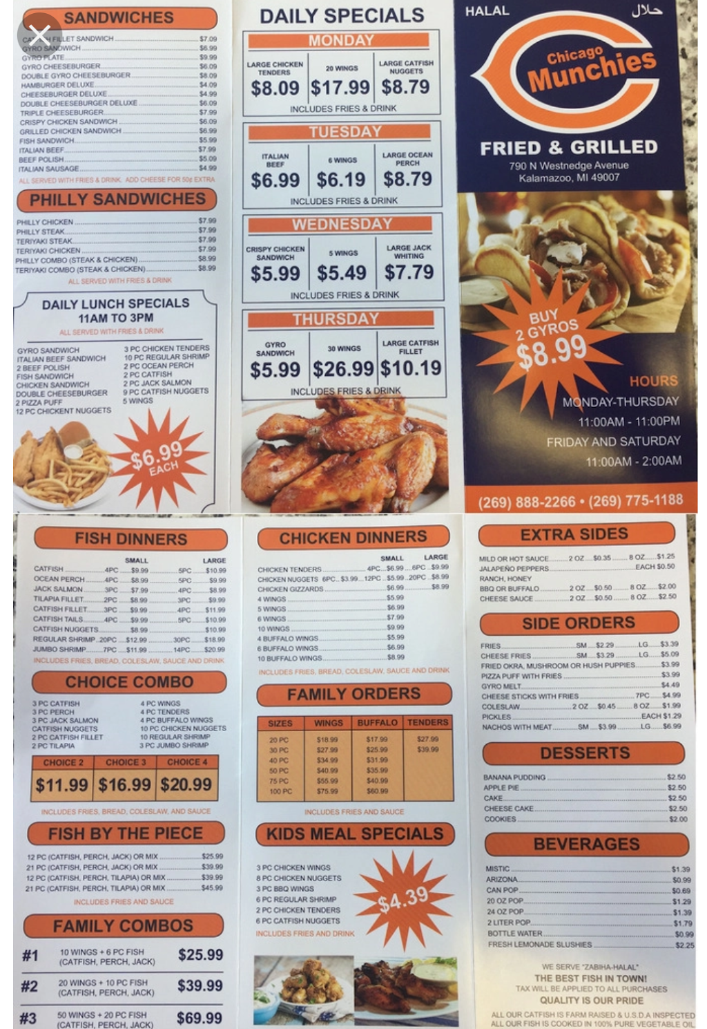 Chicago Munchies Fried & Grilled | restaurant | 790 N Westnedge Ave, Kalamazoo, MI 49007, USA | 2698882266 OR +1 269-888-2266