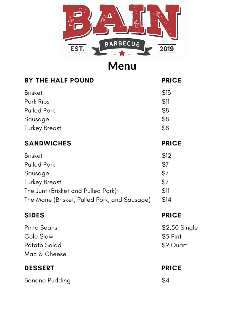 Bain BBQ | restaurant | 2471 Broad Ave, Memphis, TN 38112, USA | 9012321303 OR +1 901-232-1303