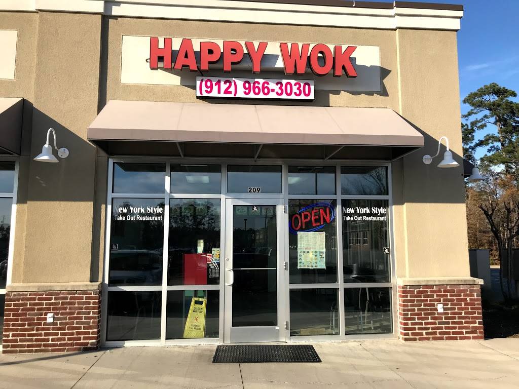 Happy Wok | restaurant | 7306 GA-21 Ste 209, Port Wentworth, GA 31407, USA | 9129663030 OR +1 912-966-3030