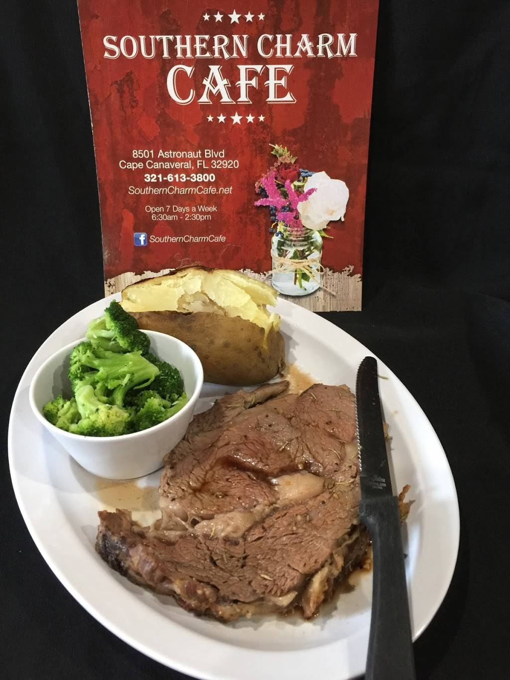 Southern Charm Cafe | restaurant | 8501 Astronaut Blvd, Port Canaveral Astronaut Blvd, Port Canaveral, FL 32920, USA | 3216133800 OR +1 321-613-3800