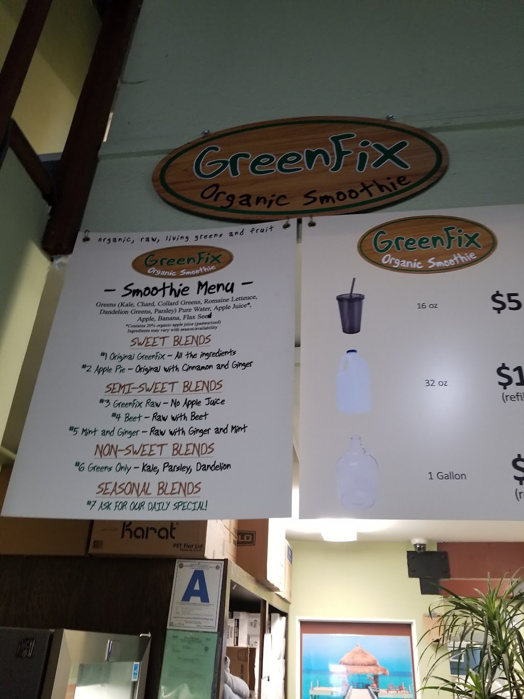 GreenFix Organic Smoothie | restaurant | 3826 Sherman St, San Diego, CA 92110, USA | 6192412414 OR +1 619-241-2414