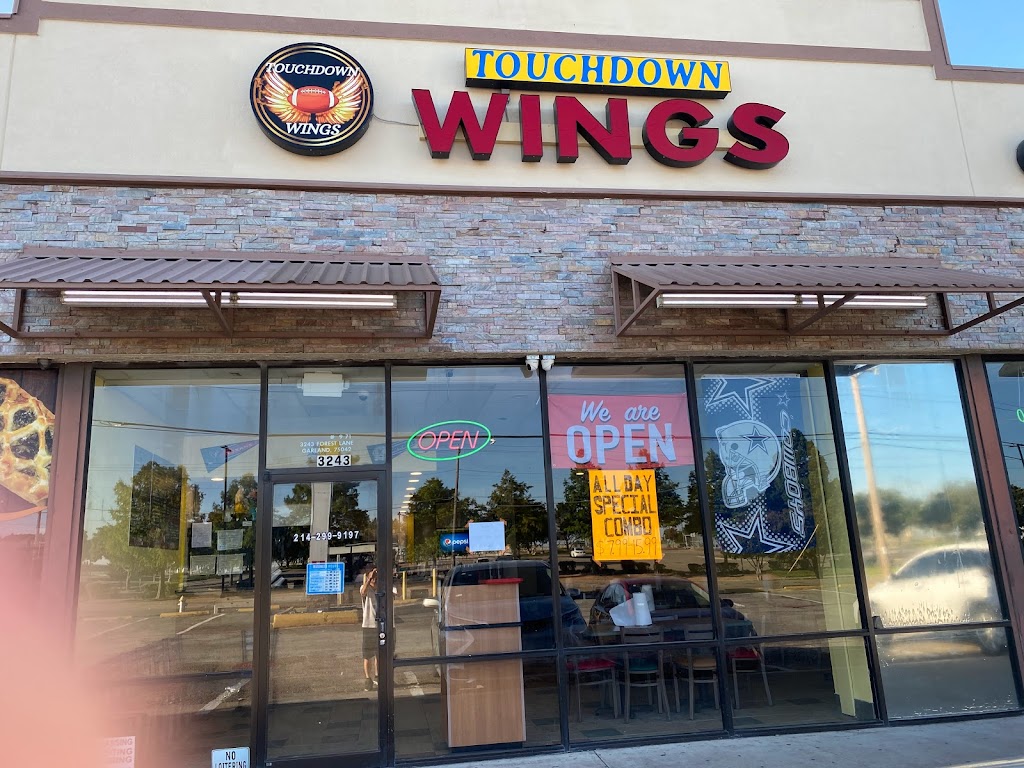 TOUCHDOWN WINGS | restaurant | 3243 Forest Ln, Garland, TX 75042, USA | 2142999197 OR +1 214-299-9197