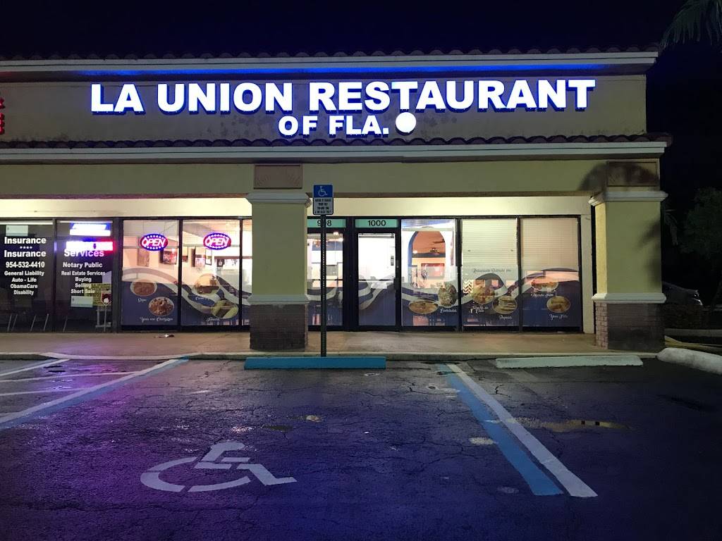 La Union Restuarant Of Fla | restaurant | 998 S State Rd 7, Margate, FL 33068, USA | 9549516000 OR +1 954-951-6000