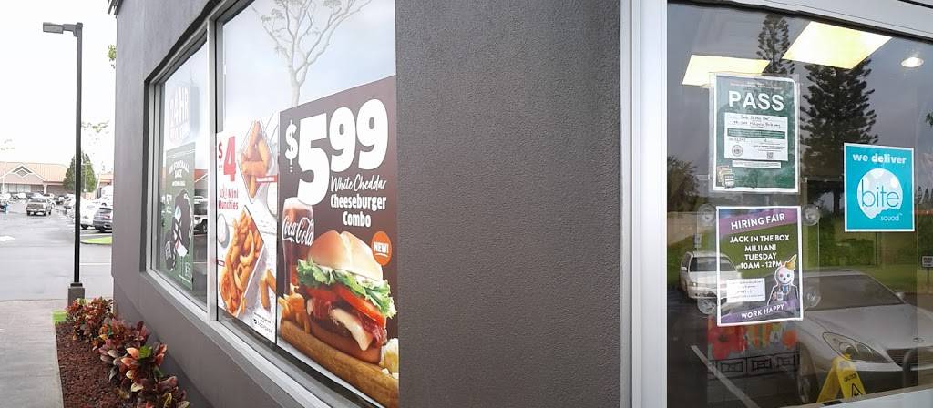 Jack in the Box | restaurant | 95-1249 Meheula Pkwy, Mililani, HI 96789, USA | 8086252811 OR +1 808-625-2811