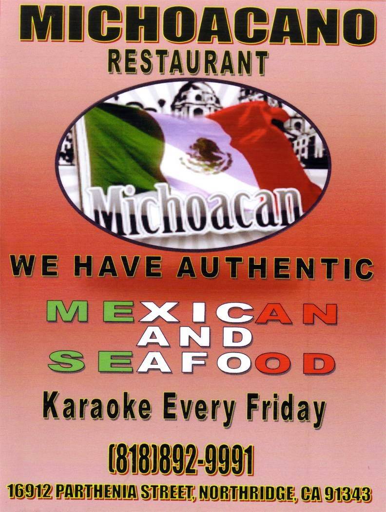 MICHOACANO RESTAURANT | restaurant | 16912 Parthenia St, Northridge, CA 91343, USA | 8188929991 OR +1 818-892-9991