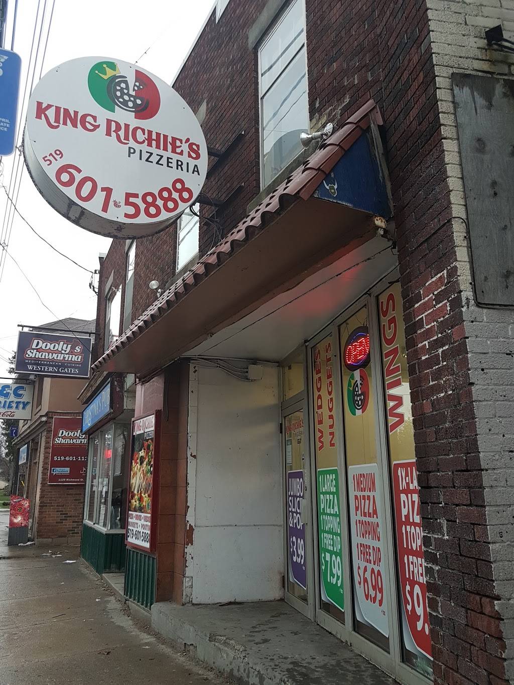 King Richies Pizzeria | restaurant | 1133 Richmond St, London, ON N6A 3K6, Canada | 5196015888 OR +1 519-601-5888