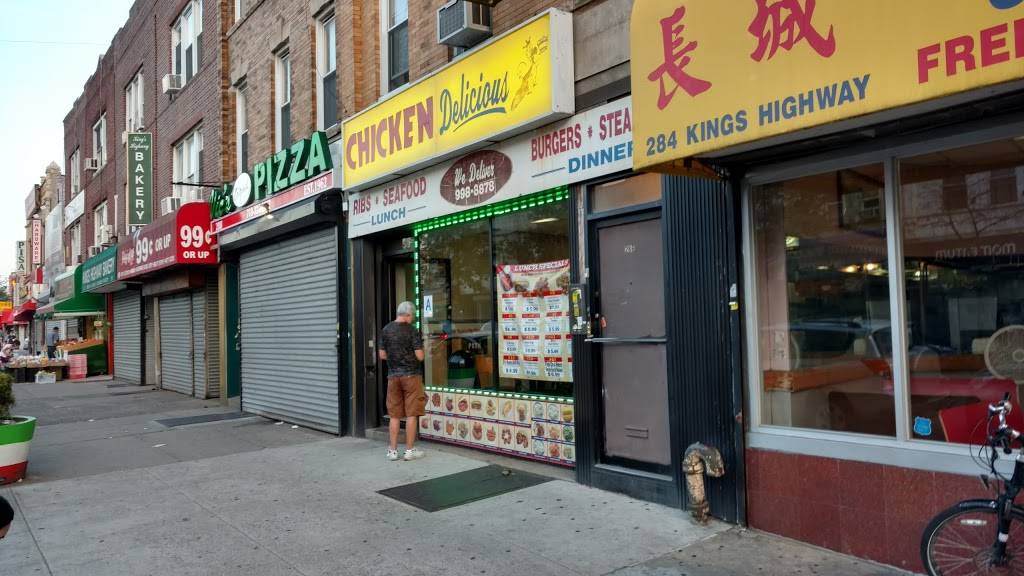 Chicken Delicious | restaurant | 286 Kings Hwy, Brooklyn, NY 11223, USA | 7189988878 OR +1 718-998-8878