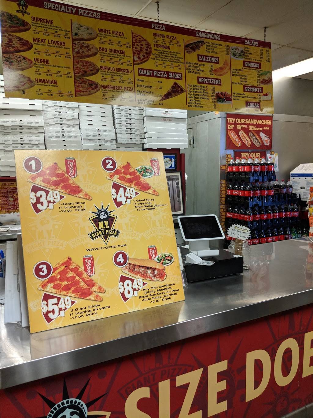 NY Giant Pizza | restaurant | Mira Mesa Square, 9388 Mira Mesa Blvd C, San Diego, CA 92126, USA | 8585669666 OR +1 858-566-9666