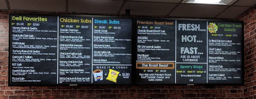 QuickPix Deli & Subs | restaurant | 515 W 30th St, Connersville, IN 47331, USA | 7658258800 OR +1 765-825-8800