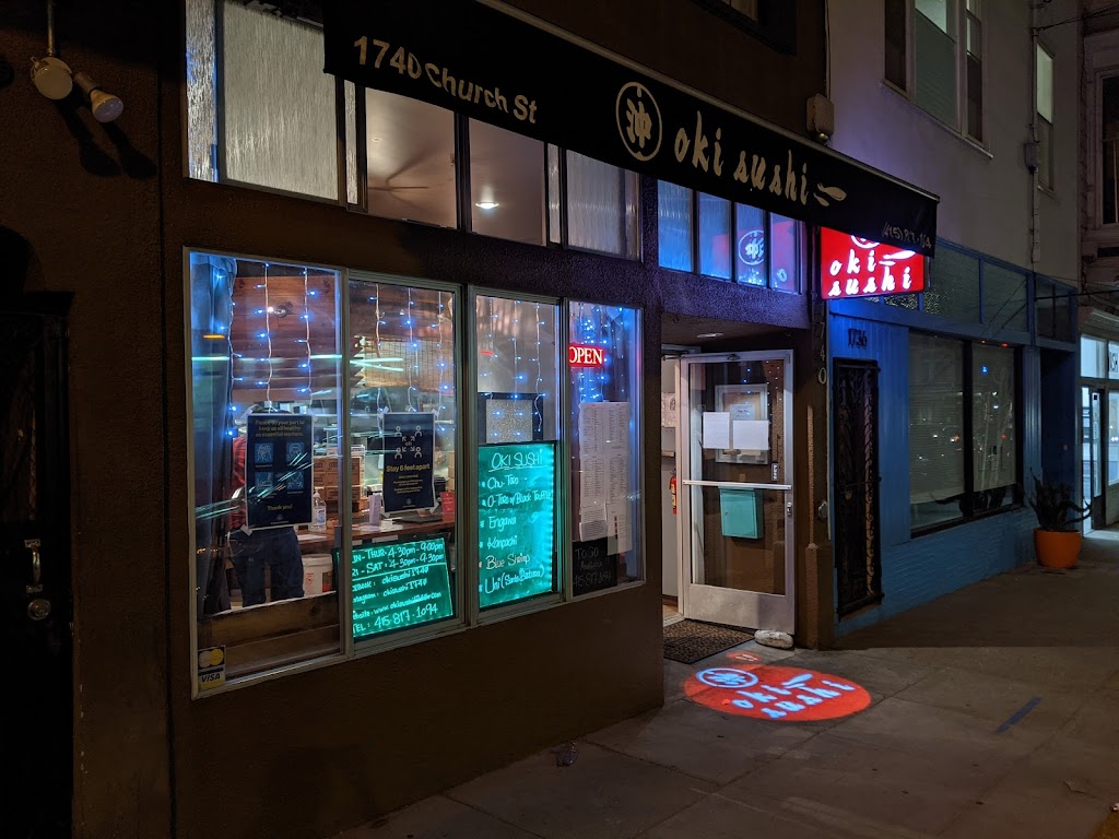 Oki sushi | restaurant | 1740 Church St, San Francisco, CA 94131, USA | 4158171094 OR +1 415-817-1094