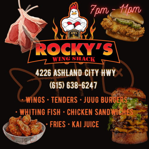 Rockys Wing shack | restaurant | 4226 Ashland City Hwy, Nashville, TN 37218, USA | 6156386247 OR +1 615-638-6247