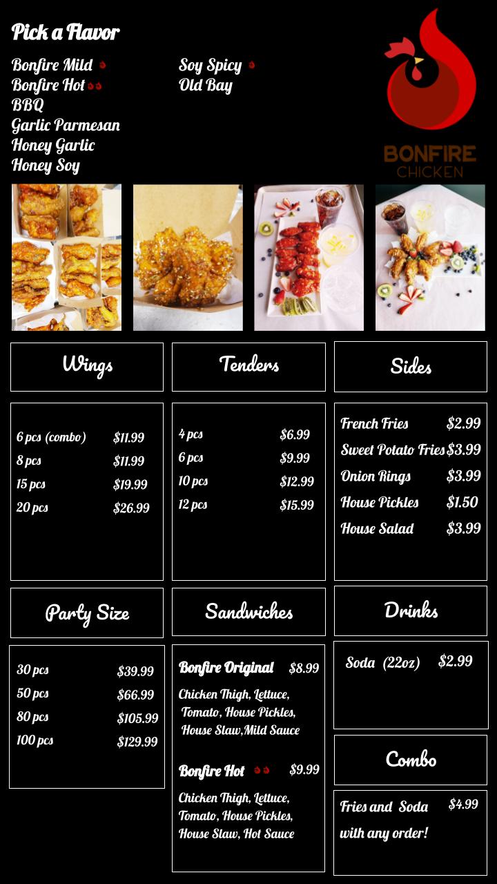 Bonfire Chicken | restaurant | 14067 Noblewood Plaza, Woodbridge, VA 22193, USA | 7037408770 OR +1 703-740-8770