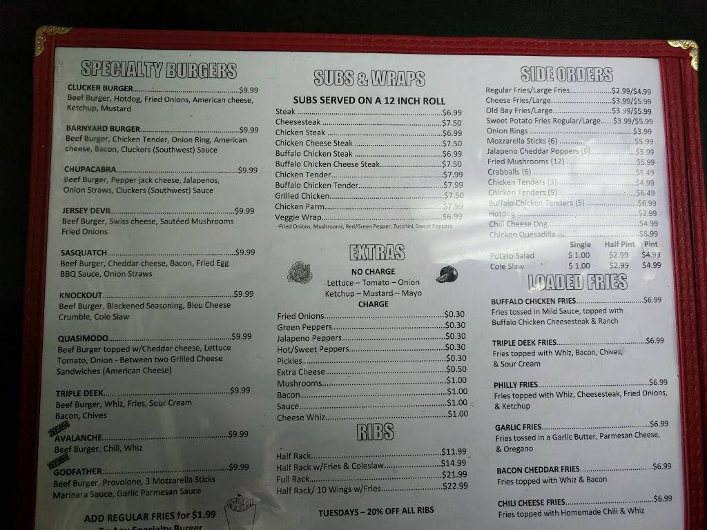 Cluckers | restaurant | 1843 E Wheat Rd, Vineland, NJ 08361, USA | 8564575488 OR +1 856-457-5488