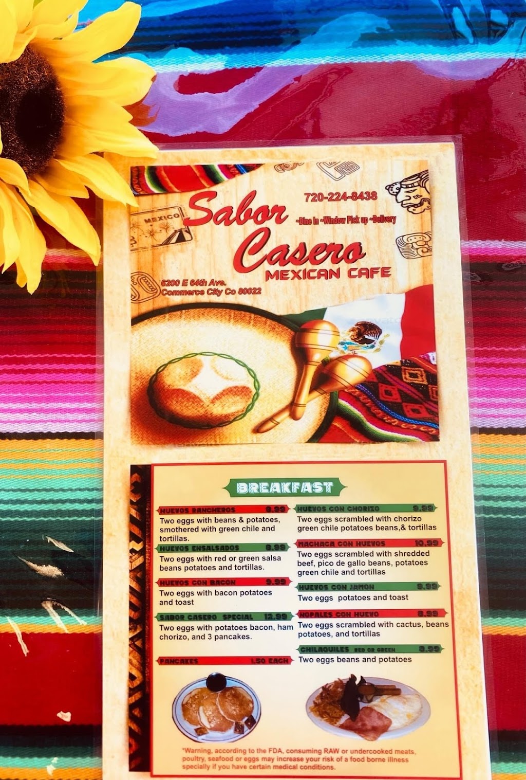 Sabor Casero Mexican Café | restaurant | 6200 E 64th Ave, Commerce City, CO 80022, USA | 7202248438 OR +1 720-224-8438