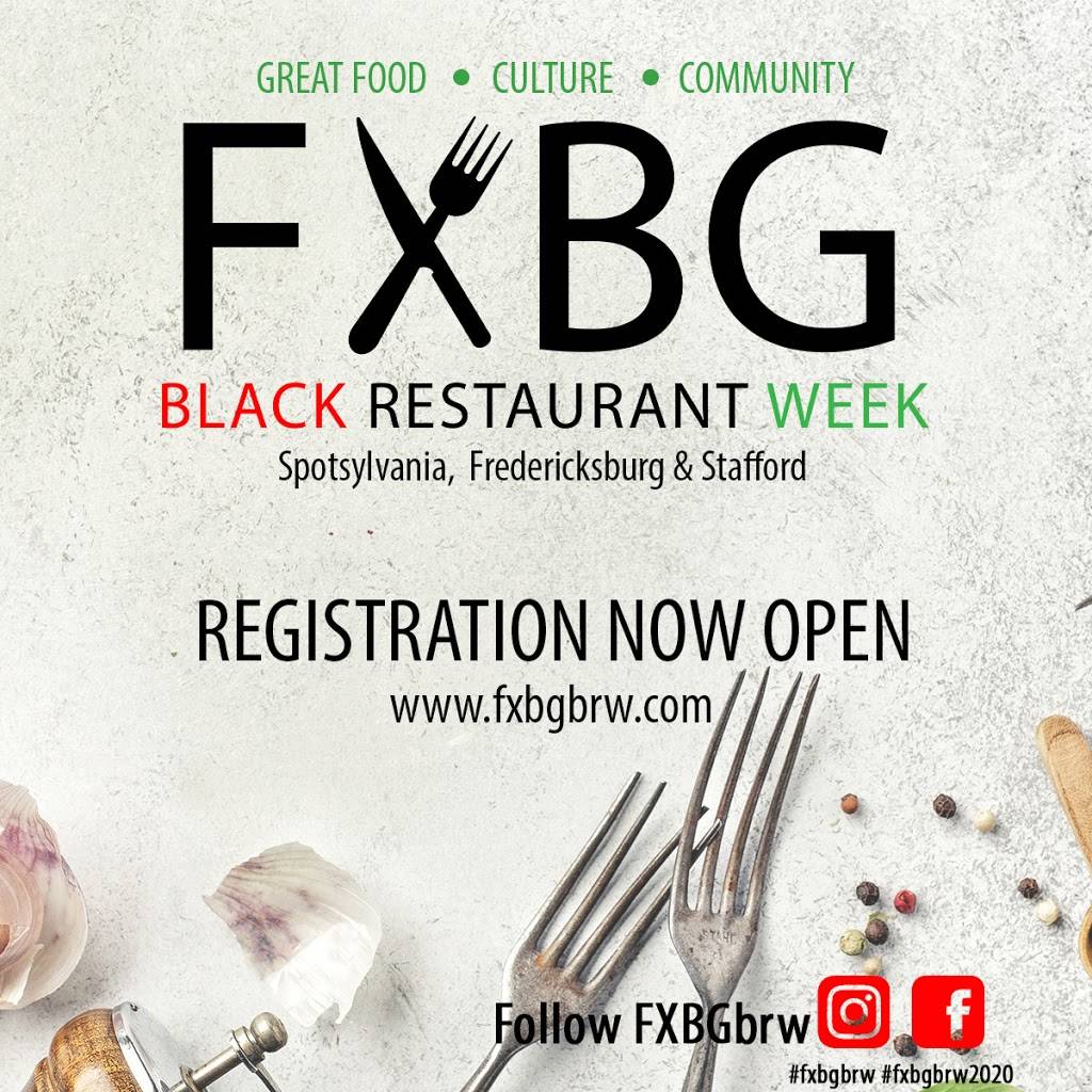 FXBG Black Restaurant Week | restaurant | 1320 Central Park Blvd #200, Fredericksburg, VA 22401, USA | 5403064494 OR +1 540-306-4494
