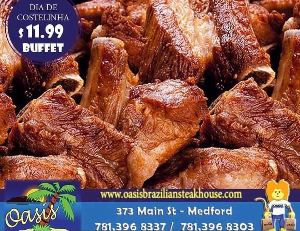 Oasis Brazilian Restaurant | restaurant | 373 Main St, Medford, MA 02155, USA | 7813968337 OR +1 781-396-8337