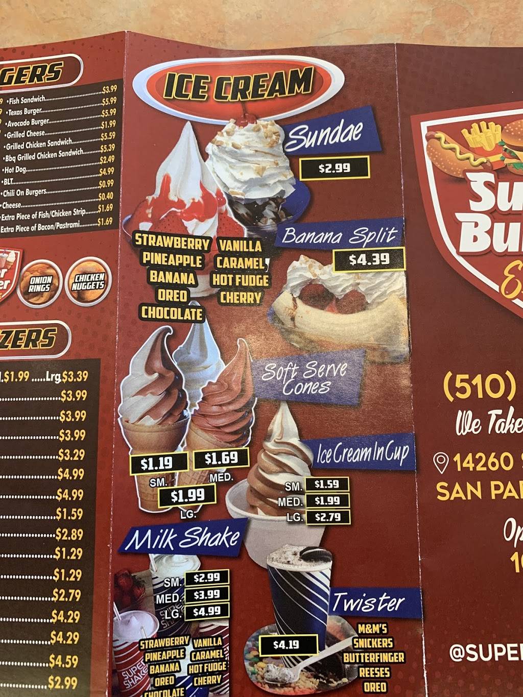 Super Burger Express | restaurant | 14260 San Pablo Ave, San Pablo, CA 94806, USA | 5103746225 OR +1 510-374-6225
