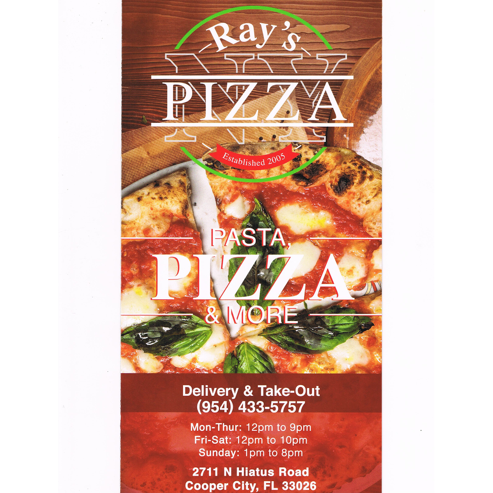 Rays Pizza | restaurant | 2711 N Hiatus Rd, Hollywood, FL 33026, USA | 9544335757 OR +1 954-433-5757