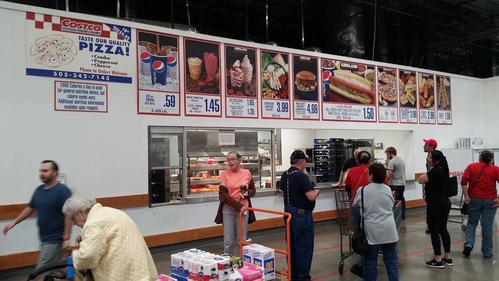 Costco Food Court | meal takeaway | Warehouse, 1420 N Renaissance Blvd NE, Albuquerque, NM 87107, USA | 5053427145 OR +1 505-342-7145