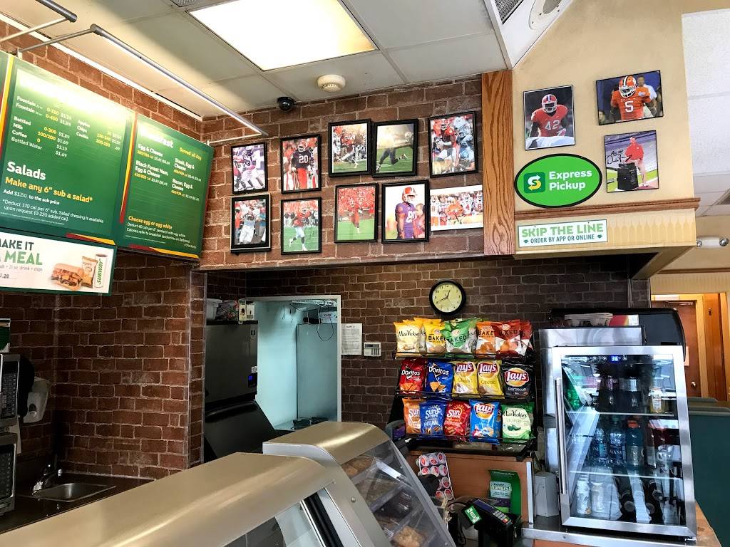 Subway | restaurant | 341 College Ave, Clemson, SC 29631, USA | 8646541432 OR +1 864-654-1432