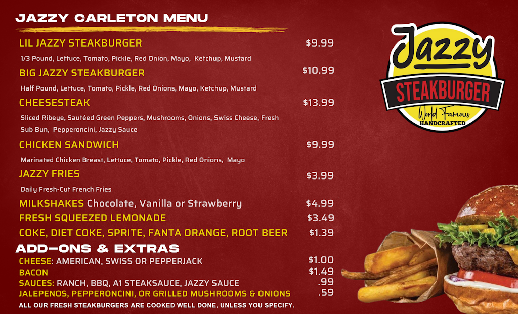 Jazzy Burger Carleton | restaurant | 10125 Telegraph Rd, Carleton, MI 48117, USA | 7346545002 OR +1 734-654-5002