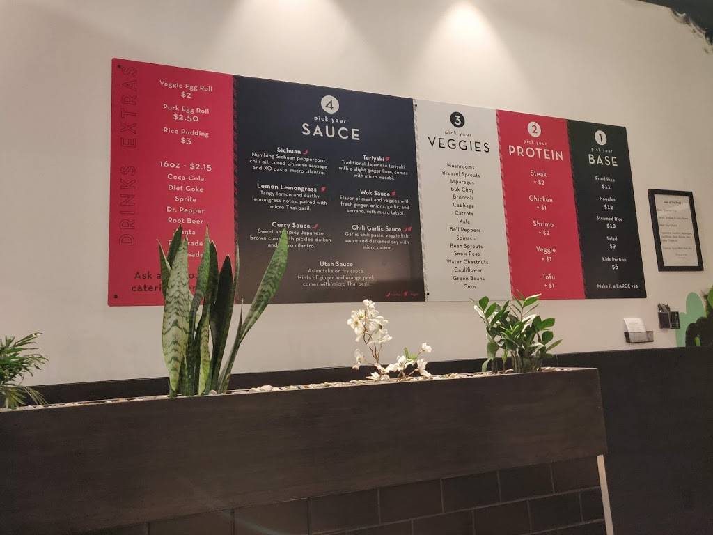 Wok The Line - Asian Cuisine | restaurant | 1865 W S Pleasant Grove Blvd suite e, Pleasant Grove, UT 84062, USA | 3852480008 OR +1 385-248-0008